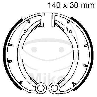 Zapatas de freno sin muelle para MZ/MUZ ETZ TS 125 150 250 301 Saxon Fun 73-97