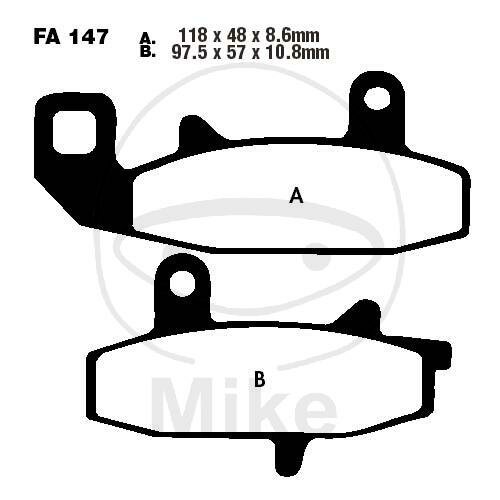 Pastiglie freno EBC standard FA147