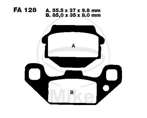 Pastiglie freno EBC standard FA128TT