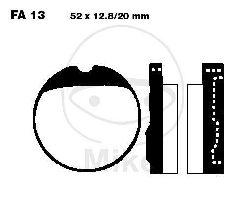 EBC Plaquettes de frein standard en métal semi-fritté (série V) FA013V
