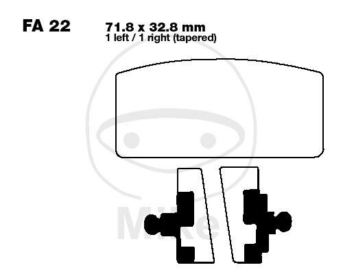 EBC Standard Semi-Sintermetall-Bremsklötze (V-Serie) FA022V