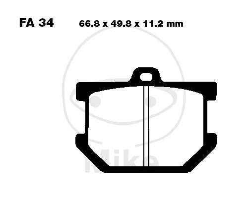 EBC Standard Semi Sintered Metal Brake Pads (V Series) FA034V