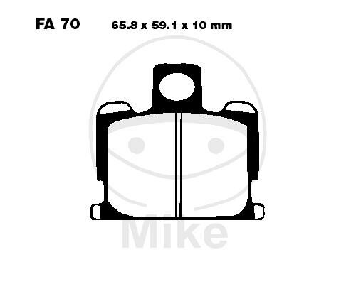 EBC Standard Semi Sintered Metal Brake Pads (V Series) FA070V