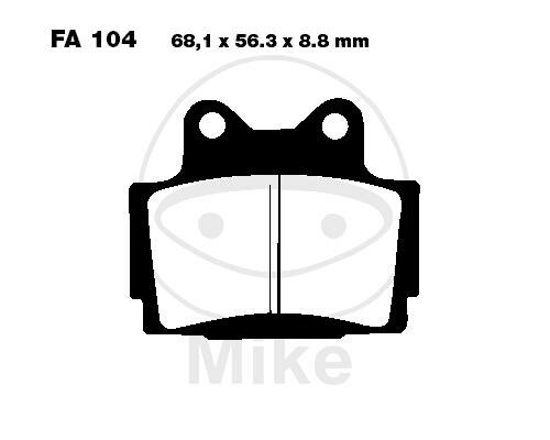 Plaquettes de frein standard en métal semi-sinterisé EBC (série V) FA104V