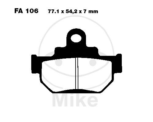 EBC Standard Semi Sintered Metal Brake Pads (V Series) FA106V