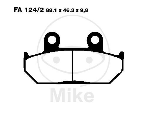 Pastiglie freno standard in metallo semi-sinterizzato EBC (serie V) FA124/2V