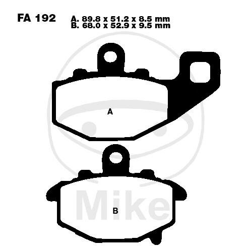 EBC Plaquettes de frein standard en métal semi-fritté (série V) FA192V