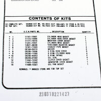 Motor Dichtsatz Dichtungssatz komplett für Suzuki GR 650 /X (GP51A) 83-89