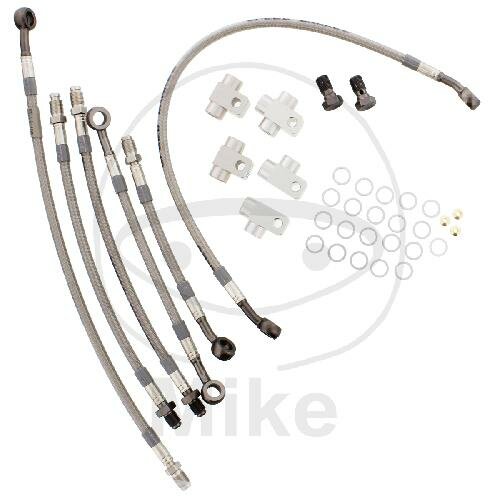 Tuyau de frein en acier tressé kit 6 pièces pour Honda CB 600 FA 07-15