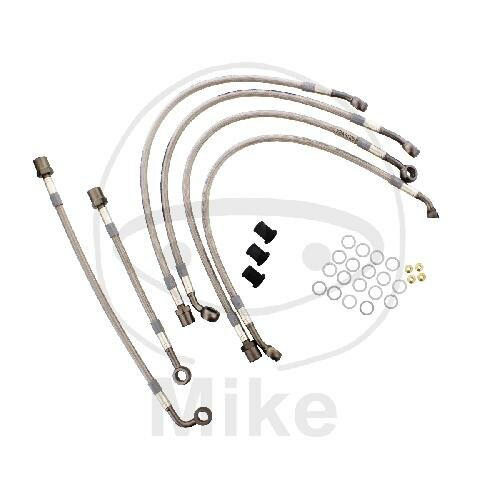 Brake hose steel braided kit 6-piece for Suzuki GSF 1200 SA 97-00