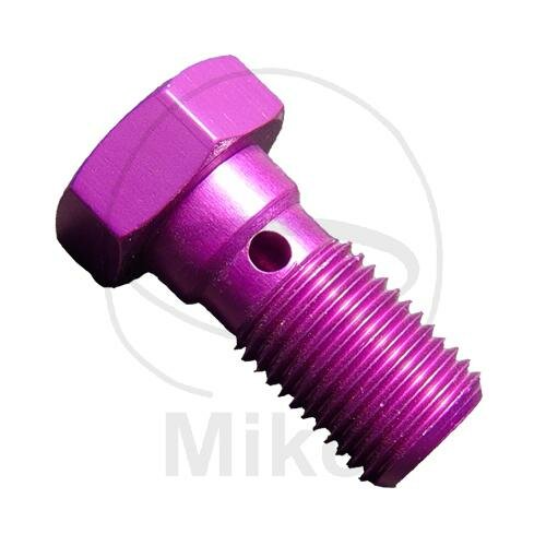 Banjo bolt single M10 x 1.00 aluminium violet