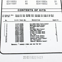 Motor Dichtsatz Dichtungssatz komplett für Suzuki GSX 1100 /E/L/S (GS110X) 80-84