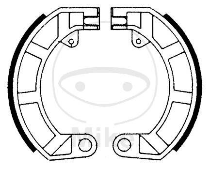 Bremsbacken mit Feder für Vespa N 50 63-71 85-90
