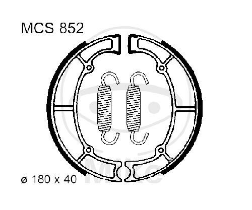 Brake shoes with spring for Kawasaki EN 450 500 GT ZR 550 VN 750 800 Z 400 550 650 750 ZL 600