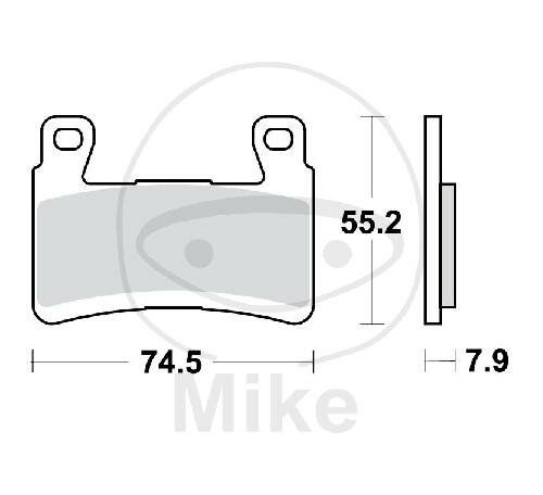 TRW brake pad set sinter front MCB850SV