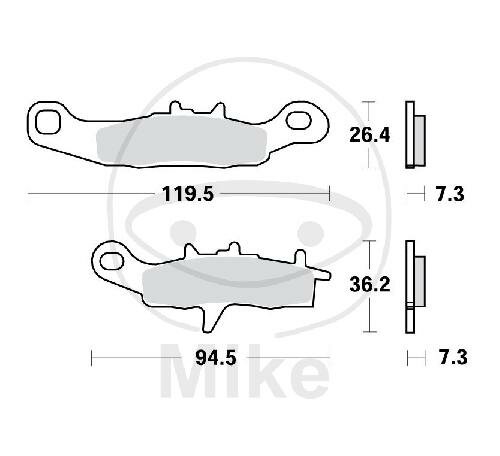 TRW Brake pad set Sinter SI MCB697SI