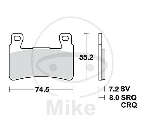 TRW brake pads standard MCB703