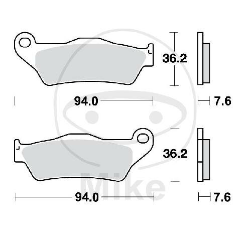 TRW Bremsklotz Satz Sinter hinten MCB648SH