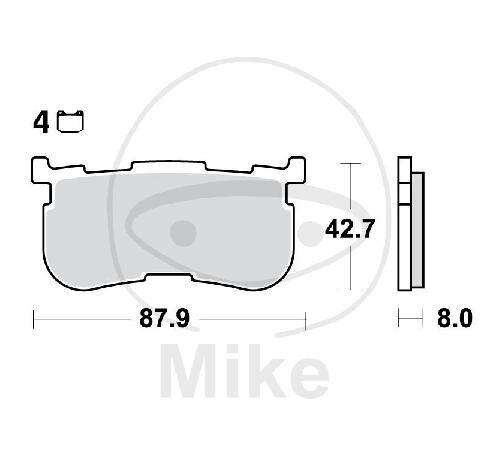 TRW Brake pad set sinter rear MCB866SH