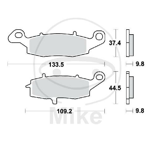 TRW Brake pad set sinter rear MCB870SH