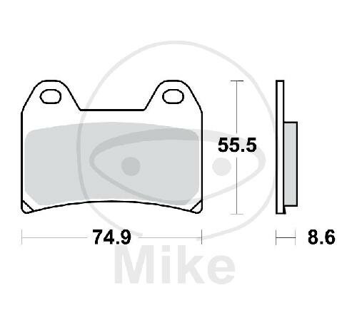 TWR Set di pastiglie freno in carbonio CRQ MCB683CRQ