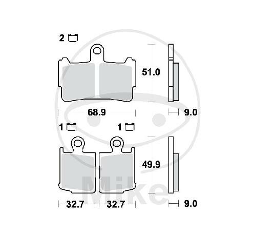 TRW Brake pad set sinter front MCB828SV