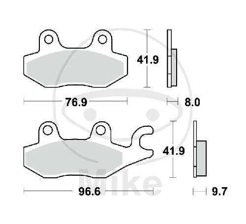 TRW Set di pastiglie freno posteriori Sinter MCB604SH