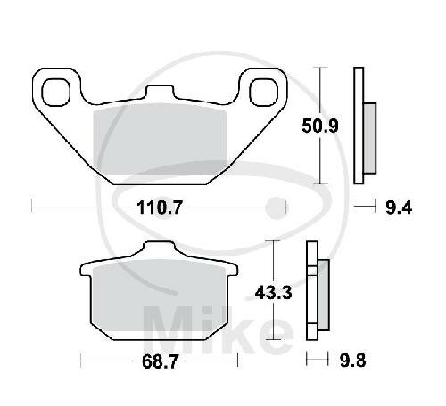 TRW brake pads standard MCB532