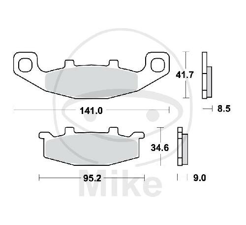 TRW Set di pastiglie freno posteriori Sinter MCB569SH