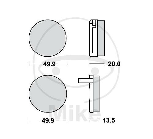 TRW brake pads standard MCB32