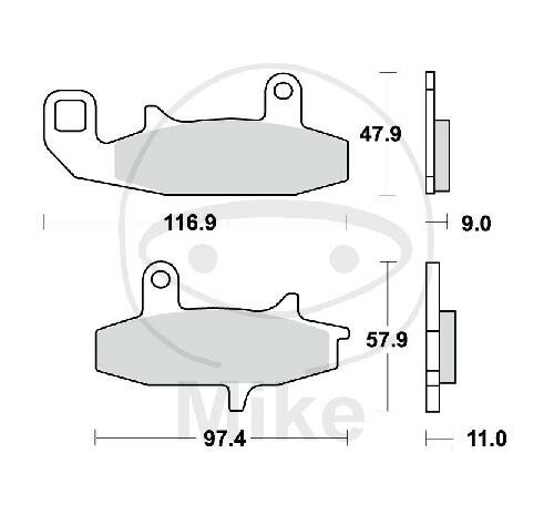 TRW Set di pastiglie freno anteriori sinterizzate MCB597SV