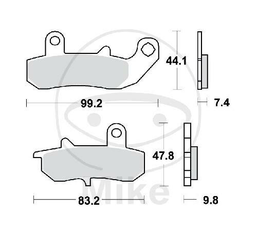 TRW Bremsklotz Satz Sinter hinten MCB612SH