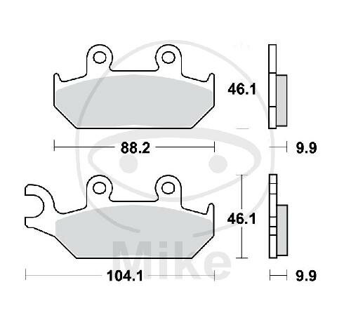 TRW Brake pad set sinter front MCB627SV