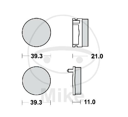 TRW brake pads standard MCB504