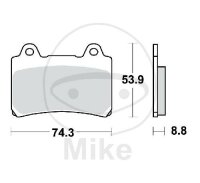 Set di pastiglie freno TRW sinterizzate anteriori MCB584SV