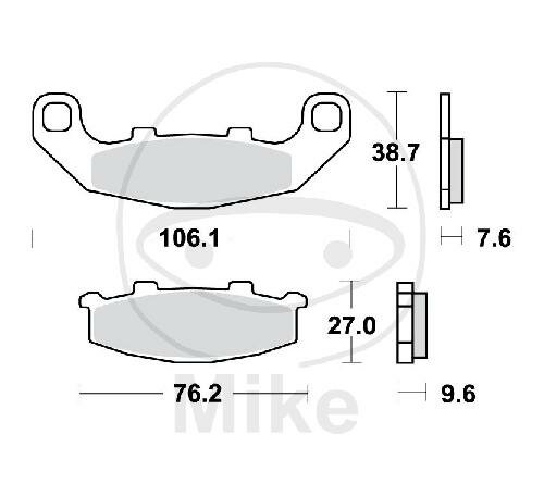 TRW Brake pad set sinter front MCB586SV