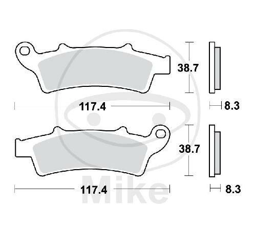 TRW brake pads standard MCB726