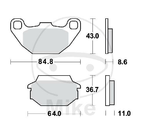 TRW-Lucas EC Scooter Belag MCB712SRM