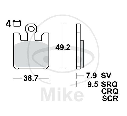 TRW Brake pad set sinter front MCB742SV