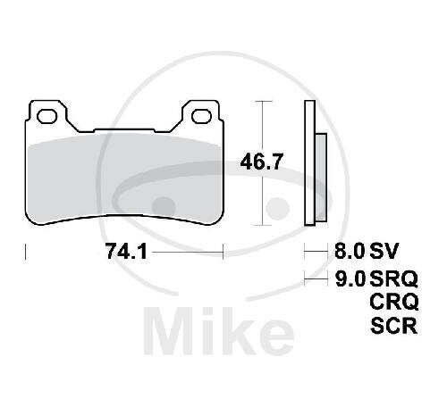 TRW Brake pad set sinter front MCB755SV