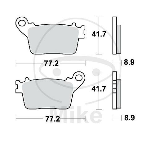 TRW Brake pad set sinter rear MCB784SH