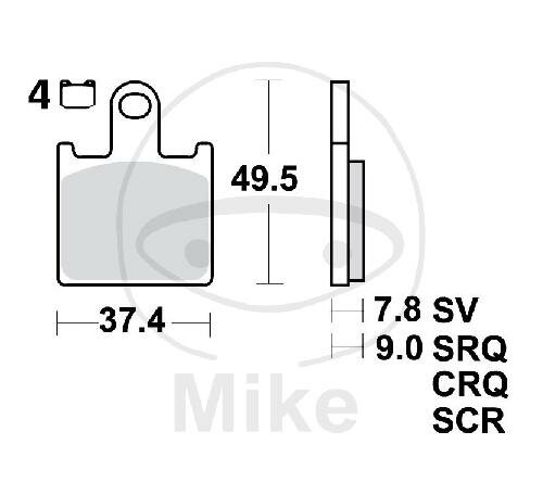 TRW Brake pad set sinter front MCB789SV