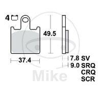 Set di pastiglie freno TRW sinterizzate anteriori MCB789SV