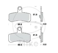 Set di pastiglie freno TRW sinterizzate anteriori MCB813SV