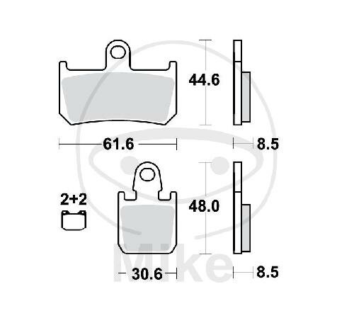 TWR Juego Pastillas de Freno Carbono CRQ MCB795CRQ