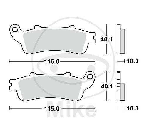 Set di pastiglie freno posteriori TRW Sinter MCB840SH