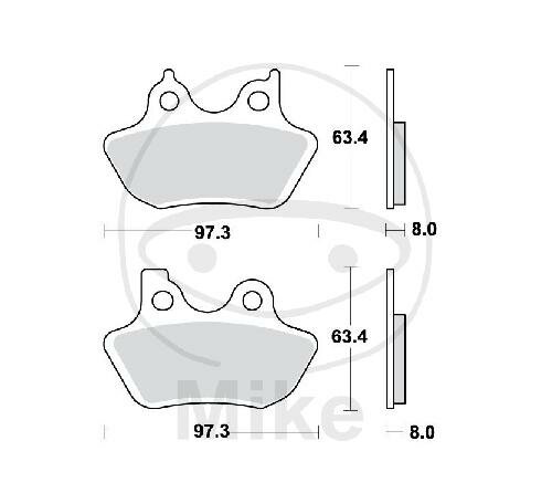 TRW Brake pad set sinter rear MCB778SH