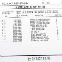 Ensemble complet de joints moteur pour Suzuki VS 1400 GLF/GLP 87-93