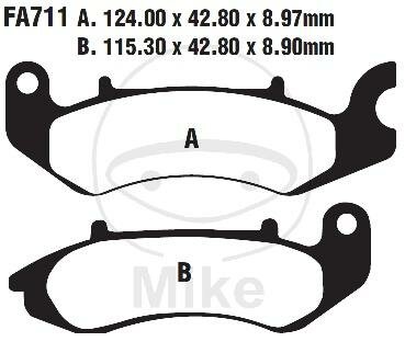 EBC Standard Semi Sintered Metal Brake Pads (V Series) FA711V