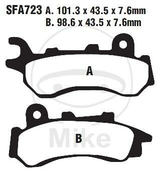 Set di pastiglie freno EBC Scooter organiche SFA723